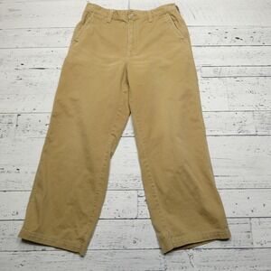 Express Pants Mens 34x30 Khaki Tan Casual Carpenter Relaxed Fit Workwear Vintage